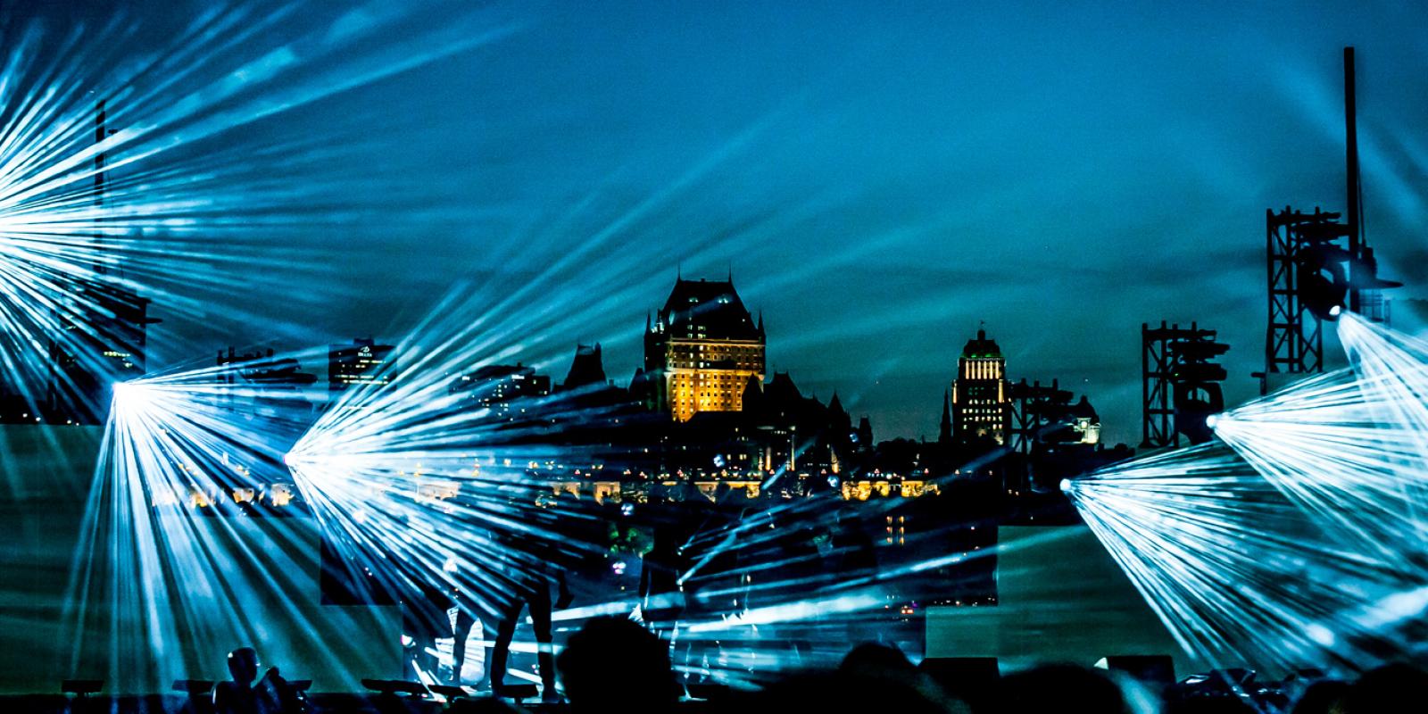 Solotech - vue de Québec avec lumières