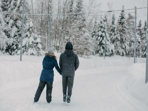 Chalet des sports de Shannon - Couple en patin