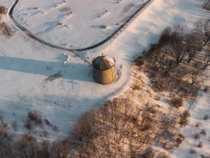 Vue aérienne de la tour Martello 1