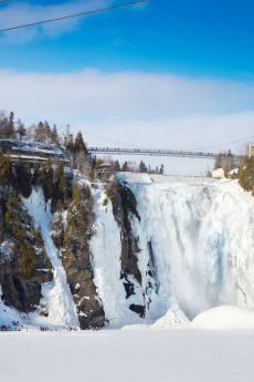 Parc de la chute-montmorency en hiver