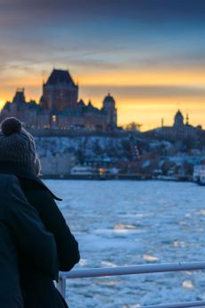 Lévis Québec ferry in winter