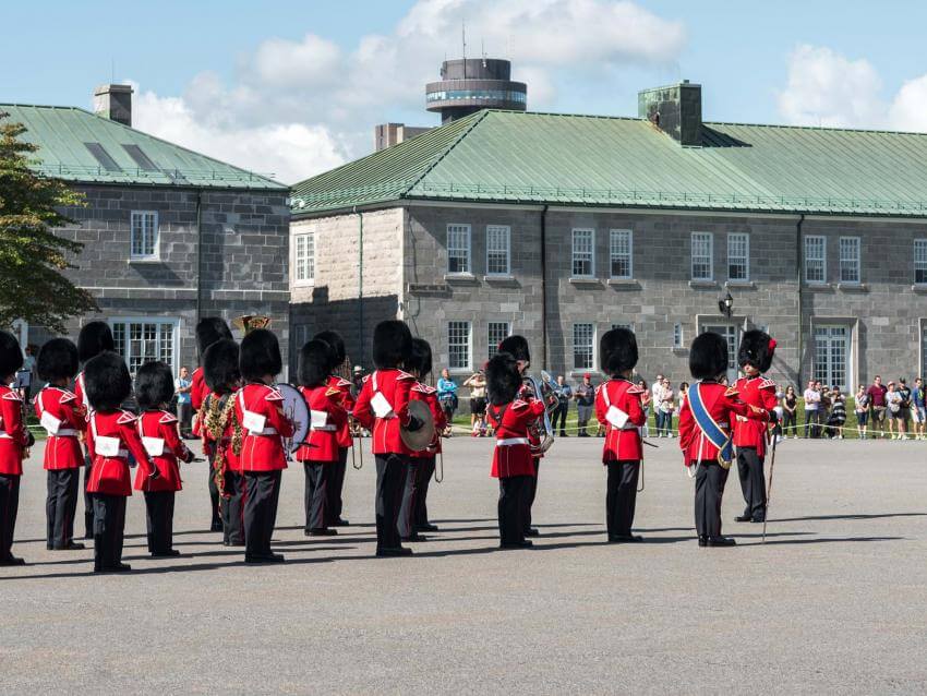 Changing of the Guard ceremony at the Citadelle of Québec.