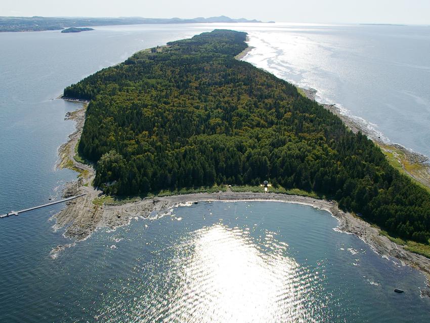 Aerial view of St-Barnabé island