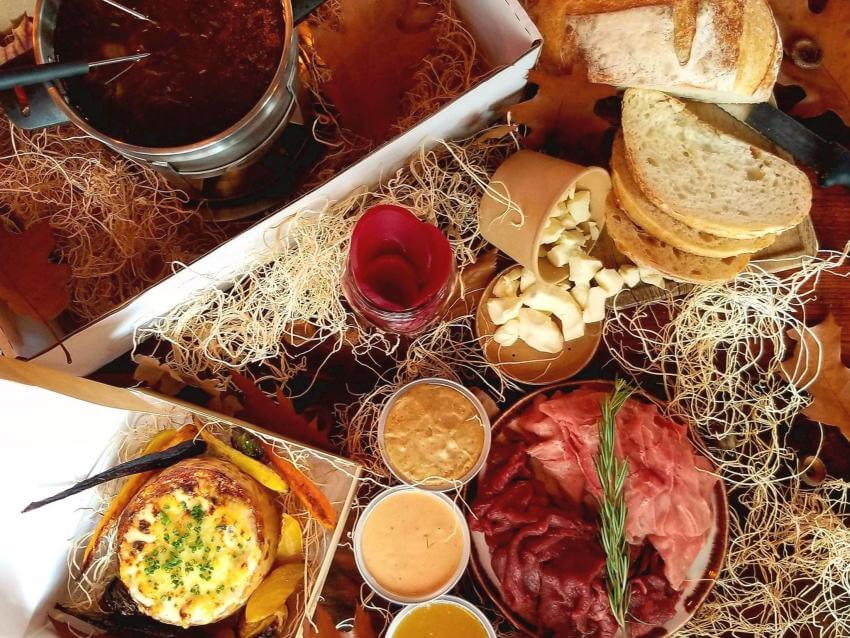 Tous les ingrédients pour une fondue pour emporter du Chic Shack