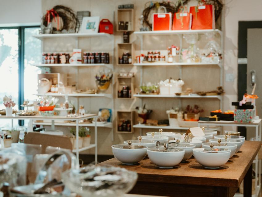 Intérieur de la chocolaterie Julie Vachon