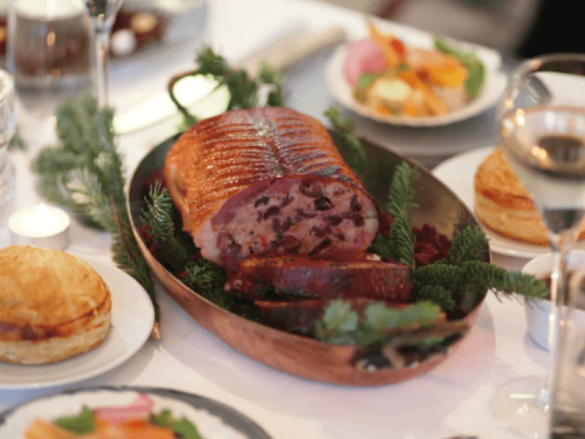 Repas du temps des fêtes au restaurant Chez Muffy