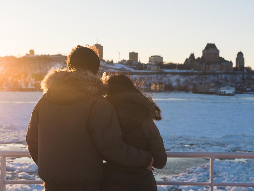 Traversier fleuve hiver