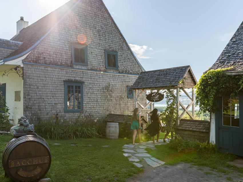 Le vignoble Isle de Bacchus à l' Île d'Orléans accueille les visiteurs.