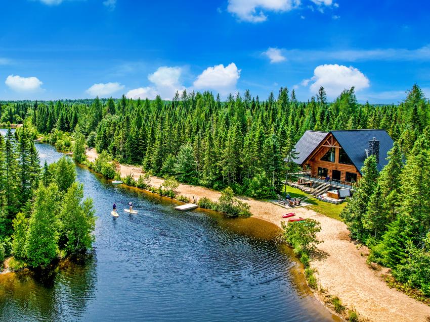 Au Chalet en Bois Rond - Chalet sur le Lac des Loutres