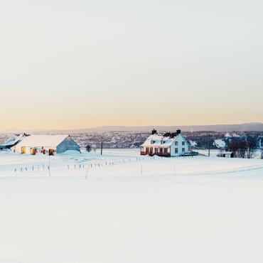 Paysage de l'île d'Orléans en hiver