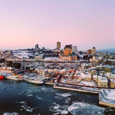 Panorama de Québec en hiver