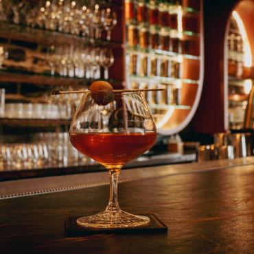 Cocktails sur le bar du Vieux Carré